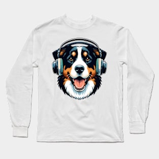 Appenzeller Sennenhund Smiling DJ in Bright Art Long Sleeve T-Shirt